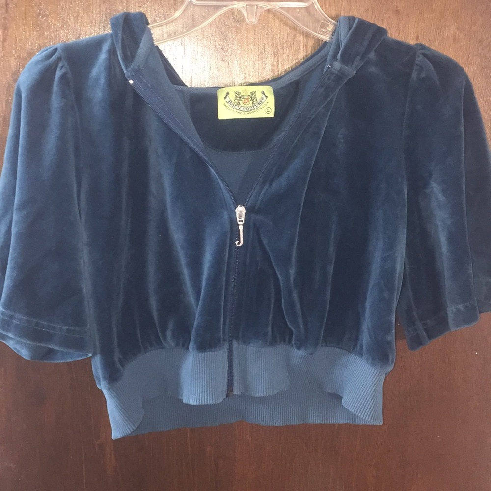 Dark green vintage Juicy Couture crop hoodie